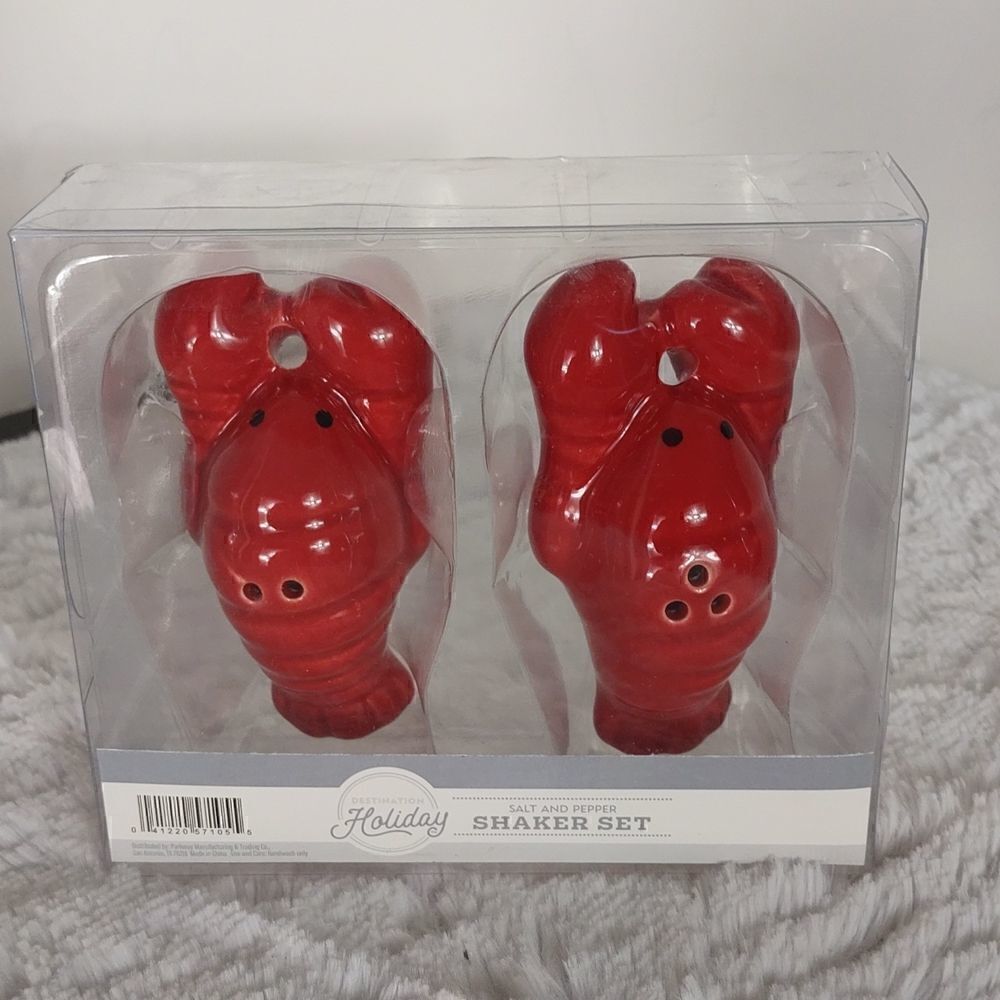 Holiday Lobster Salt & Pepper Shakers